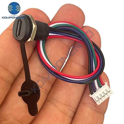 IC-266T-2 Pano Tip Type-C Şase Dişi Soket 5P ( Şarj + Data )