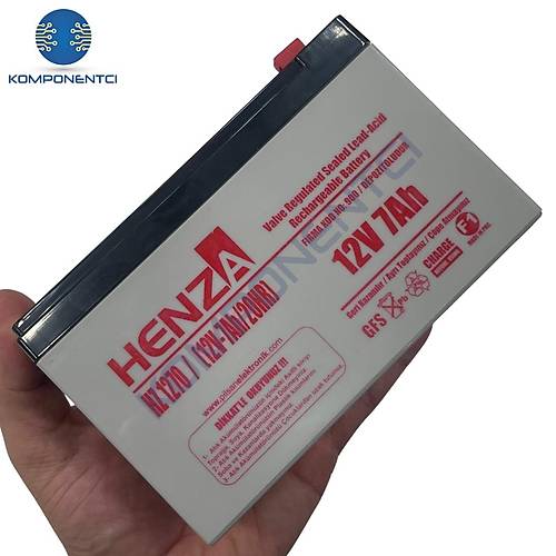 Henza HZ1270 12V 7Ah Bakımsız Kuru Akü