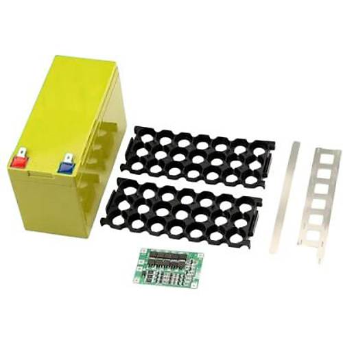 Li-ion 18650 3S 7P 12V 21'li Akü Kutusu Seti - Sarı