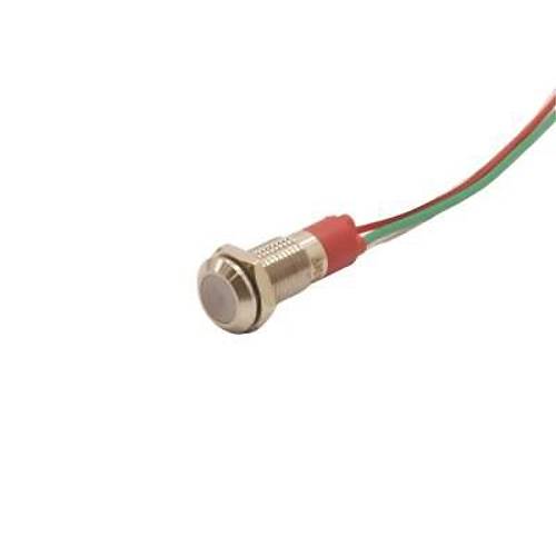WD08L-P2/RGY+ 8mm 12-24V Kablolu Metal Sinyal Lambası - 3 Renk Anot