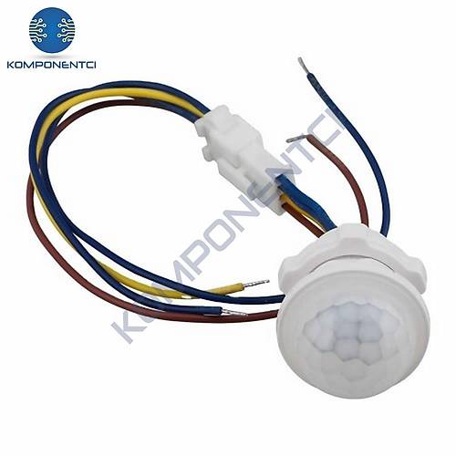 220V Hareket Pır Sensörü - Otomatik Lamba Sensörü 25cm Kablolu
