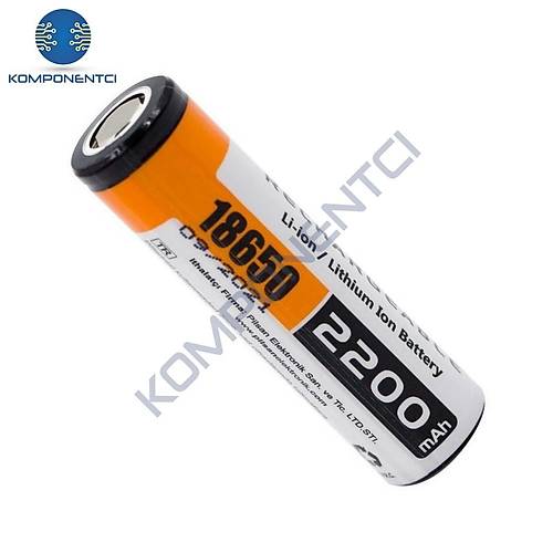 Orion 18650 3.7V 2200mAh Şarj Edilebilir Li-ion Pil