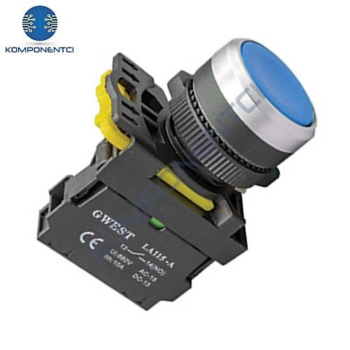 Gwest A5-21 22mm Mavi Yaylı Buton 1NO