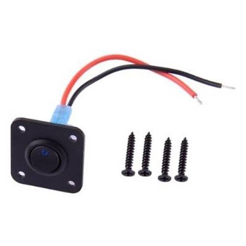 Tekli ON-OFF Mavi Nokta Işıklı Anahtar Switch Panel 12V-24V