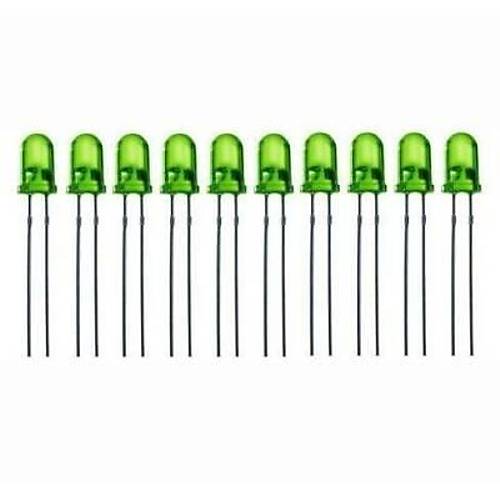 5mm 2V Yeşil Led Paketi - 10 Adet