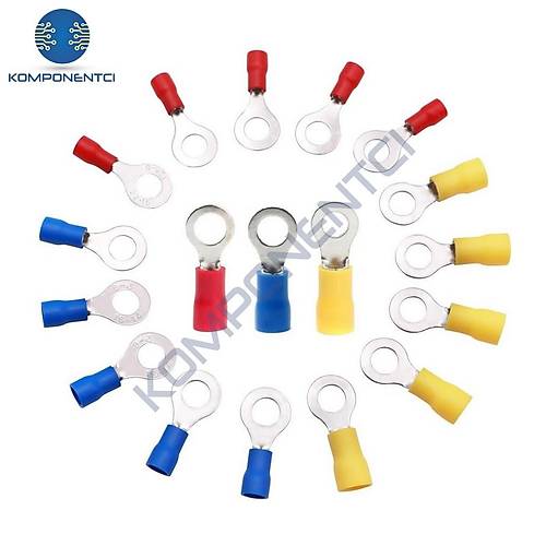 TRM TYU - 401 0.5-1.5mm² d2:4.3 mm Kesit İzoleli Yuvarlak Kablo Ucu (200 Adet)