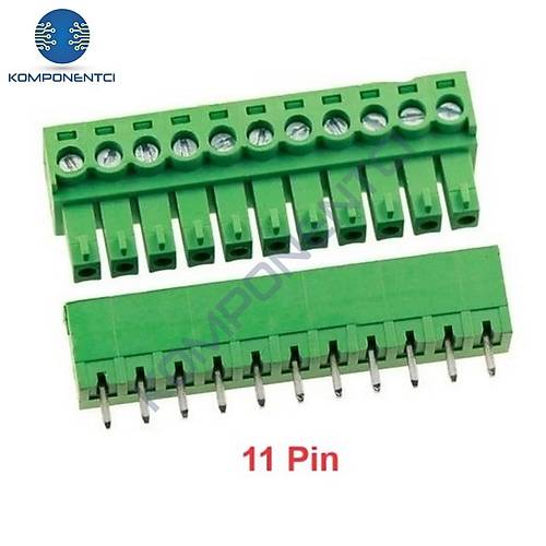 11 Pin 3.81mm Geçmeli 180C Takım Klemens