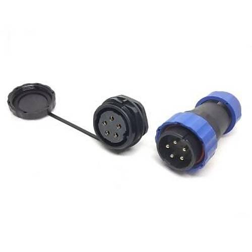 SD28 5 Pin 28mm Su Geçirmez Konnektör Takımı - Panel Tipi