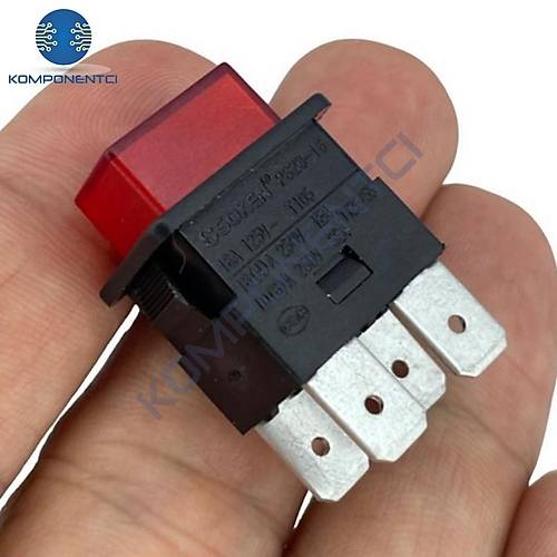 IC-180H Basmalı Işıklı Anahtar 220V 4P Kalıcılı PS23-16N