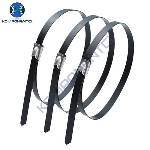GWEST PVC Kaplı Metal Kablo Bağı PVC MTL 370 ST 370x4,6mm (100 adet)