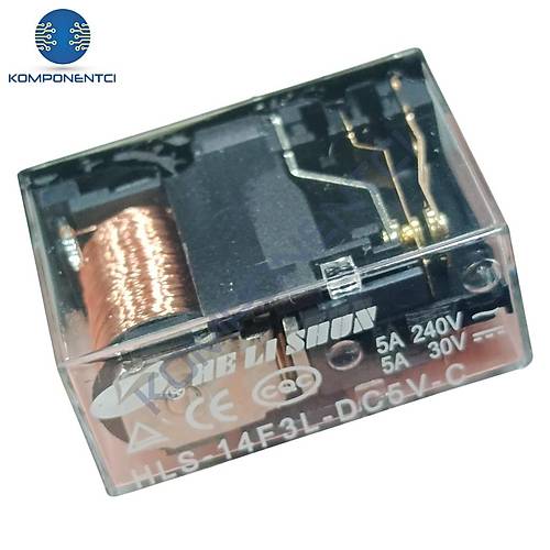 5V 5A Çift Kontak Röle - HLS-14F3L-DC5V-C