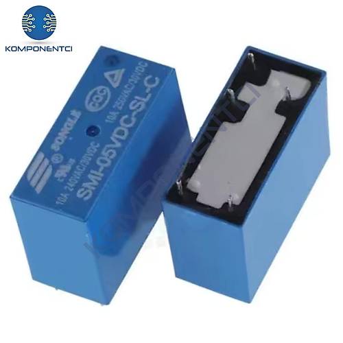 Songle SMI-05VDC-SL-C 10A 5V 5 Pin Tek Kontak Röle (HLS1)