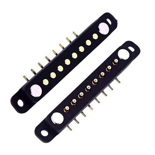 8-Pin 2.54mm 90C Pogo Pin Manyetik Konnektör Takımı - Kulaklı