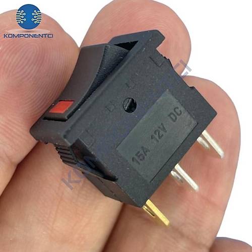 IC-118A Mini Led Işıklı Anahtar 12V 3P