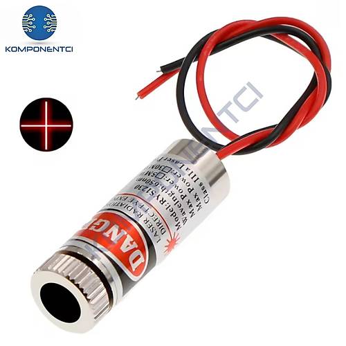 12mm 650nm 5mw Kırmızı Çapraz Kafalı Lazer
