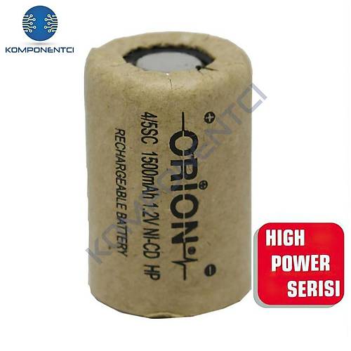 Orion 1.2V Ni-Cd 4/5SC 1500mAh Şarj Edilebilir Pil - HP