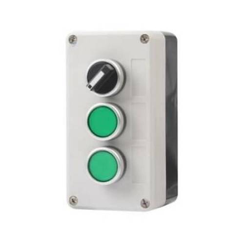 Mandal Switch ve İkili Yeşil Push Buton Kutusu