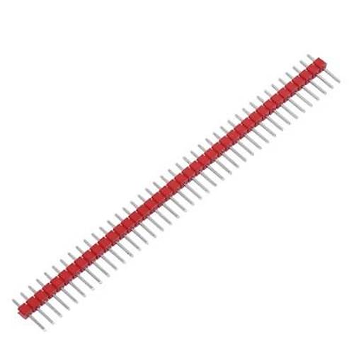 1x40 Erkek Header 40 Pin 2.54mm 180 Derece - Kırmızı