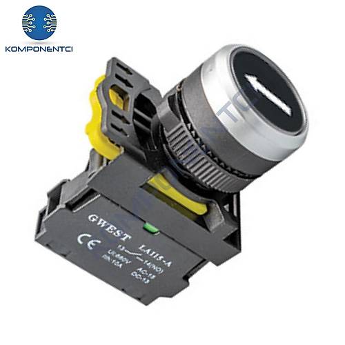 Gwest A5-10/4 22mm Start İşaretli Yaylı Buton Siyah 1NO
