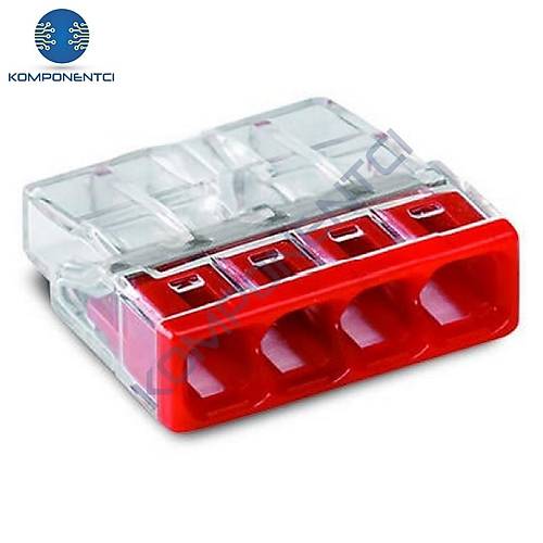 Gwest GW-2.5-4 Geçmeli Buat Klemens Kırmızı 1 Adet
