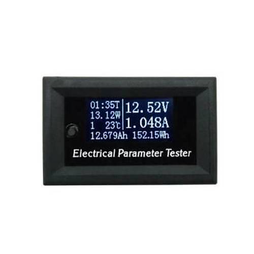33V 10A 7in1 Dijital Voltmetre Ampermetre - Zaman Sıcaklık Watt Ölçer