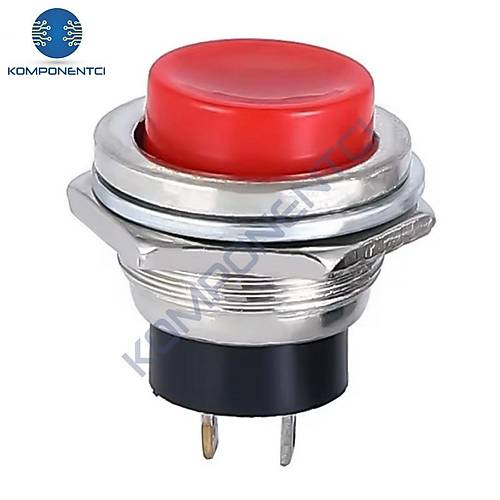 IC-180 Buton Ø16mm DS-212 Kırmızı