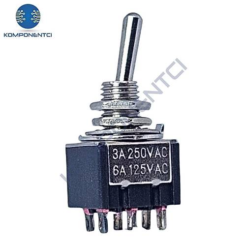 IC-147 Toggle Switch Yaylı On-Off-Mom 6P Ø6mm MTS-213