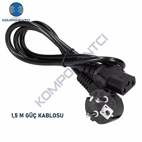 Bilgisayar Güç Kablosu Kasa Ekran Kablosu 3X0.75mm 1.5m