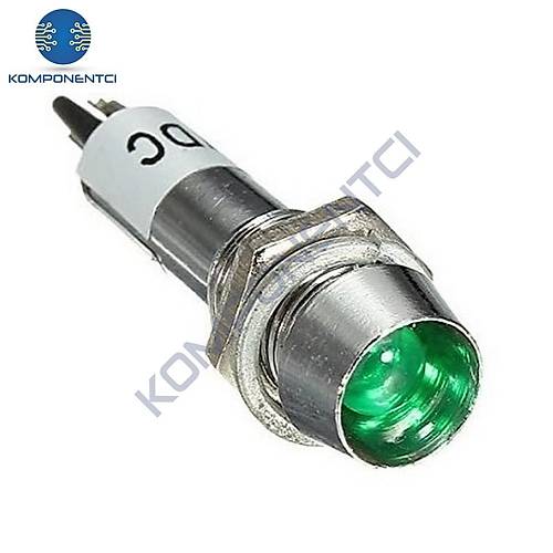 IC-225 8mm Sinyal Lambası Metal 220V Yeşil