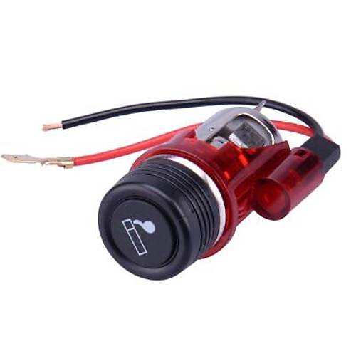 12V 120W Işıklı Oto Çakmaklık - Kırmızı