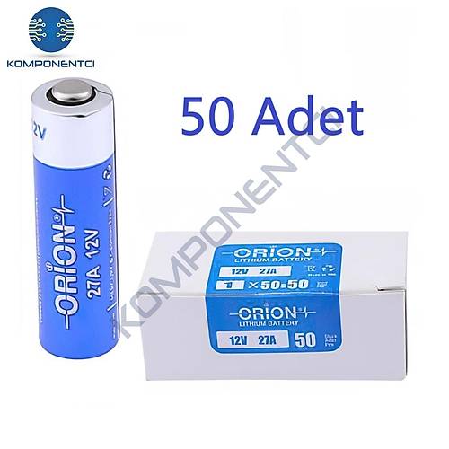 Orion 27A 12V Alkalin Pil Kutu 50 Adet