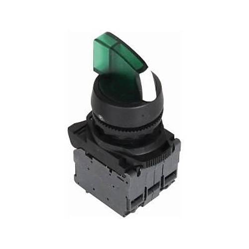 ISP-AK133B5 24V Yeşil Işıklı Mandal Buton 1-0-2