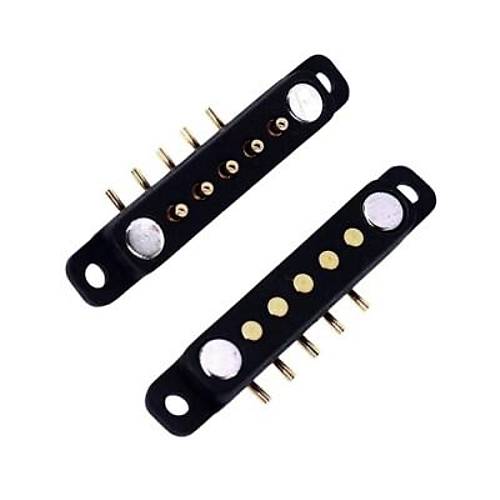 5-Pin 2.54mm 90C Pogo Pin Manyetik Konnektör Takımı - Kulaklı