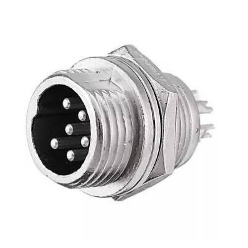 Mike Konnektör 6-Pin 12mm - Erkek