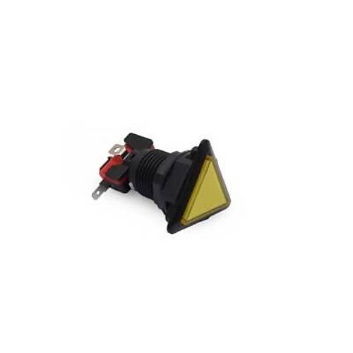 40mm 12V Üçgen Işıklı Oyun Makinesi Butonu - Sarı