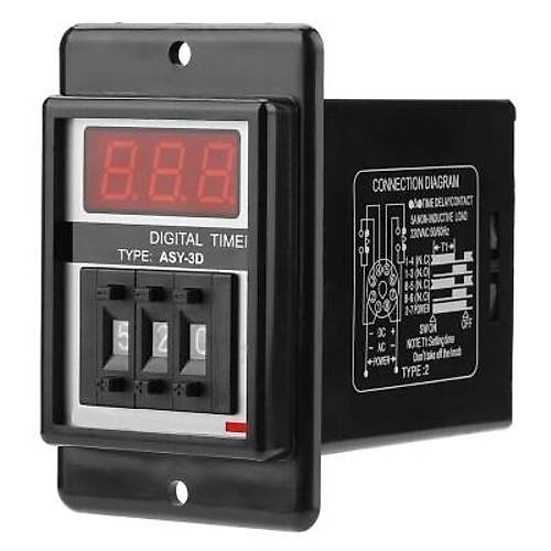 ASY-3D AC 220V Gecikmeli DPDT Dijital Zaman Rölesi - 999S
