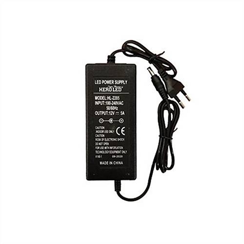 12V 5A Plastik Kasa Masaüstü Adaptör İki Ucu Kablolu