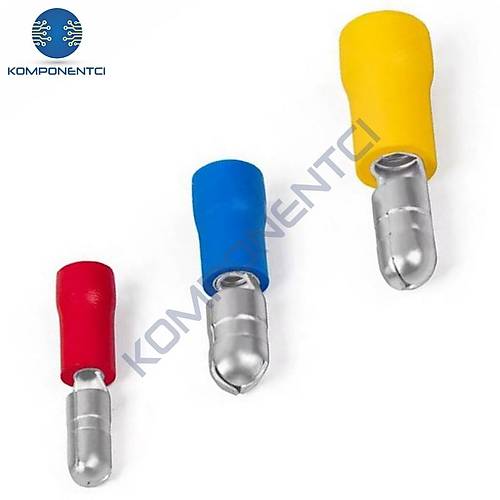 TBE-5050 4.0-6.0mm2 İzoleli Soket Tipi Erkek Terminal Kablo Ucu Sarı 100 Adet