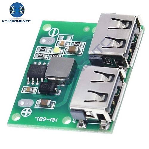 Çift USB Çıkışı 9V 12V 24V TO 5V 3A DC-DC Step Down Şarj Modülü