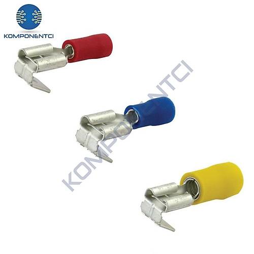 TFDEG - 5866 4.0-6.0mm2 Erkek / Dişi Geri Dönüşlü Faston Tip Kablo Ucu Sarı - 100 Adet