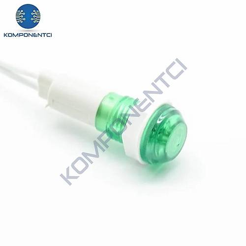 IC-227 10mm Sinyal Lambası Plastik Kablolu 220V Yeşil