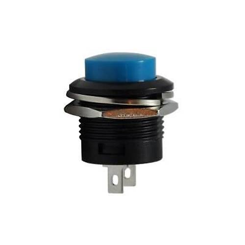 R13-507 16mm Yaylı Push Buton - Mavi