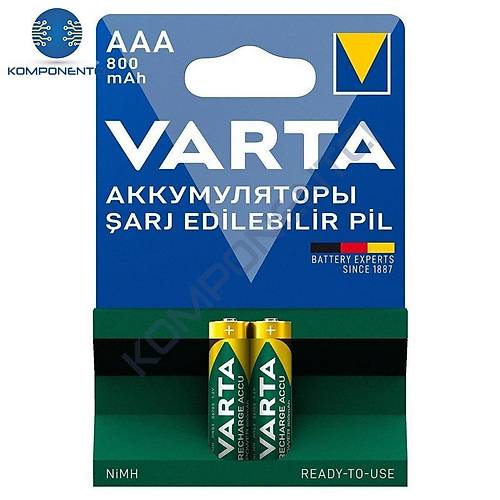 Varta 800mAh AAA Şarjlı İnce Pil 2'li Paket