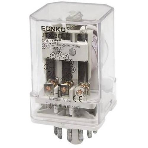 JTX-3C DC 24V 11 Pin 3NO + 3NC Elektromanyetik Röle