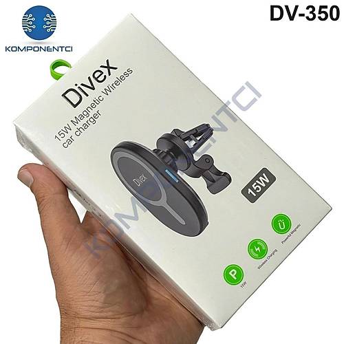 Divex Kablosuz Araç Şarj Cihazı Manyetik Wireless Şarj Aleti DV-350