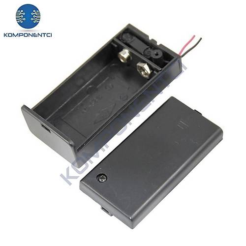 IC-233D 9V Pil Kutusu Kapaklı Switchli
