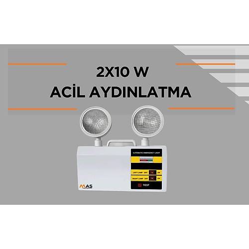 Çift Spot LED Acil Durum Aydınlatma Armatürü