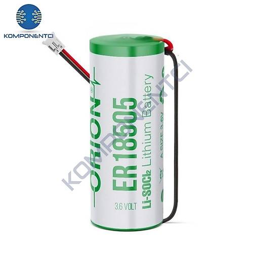 Orion Pil Lityum ER 18505 H 3.6V 15cm + JST PH-2