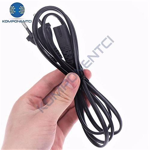 C7 2 Pin Teyp Yazıcı Power Fişi Güç Kablosu 1.5m