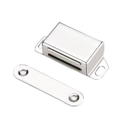 Mıknatıslı Metal Mobilya Kapak Kilidi 36x24x14mm - Krom